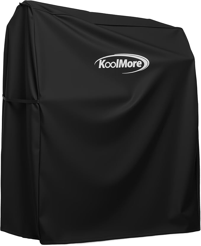 KoolMore 72 in. Charcoal and Wood BBQ Grill, Santa Maria Argentine Style Grill with Adjustable Grate, Heavy Duty, in Black