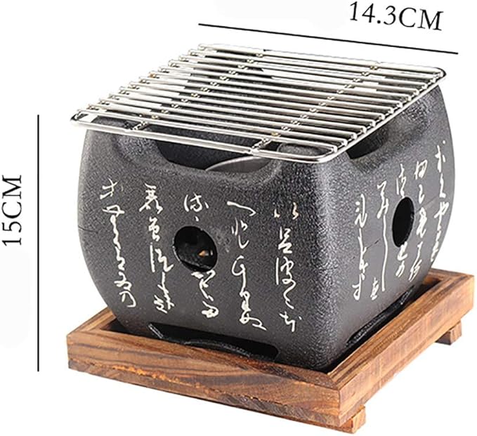 BBQ Barbeque Barbecue Grill,Aluminum Alloy Furnace,Portable Household Charcoal Barbecue Stove,Indoor and Outdoor,2 Size (Size : 11.5cm13cm)