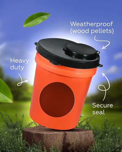 Skywin 5 Gallon Bucket Lid, Rubber Seal Lid, Wood Pellet Storage Containers, Bird Seed Container, Lump Charcoal Storage, Weather Resistant Rubber (Bucket Not Included) (Black)