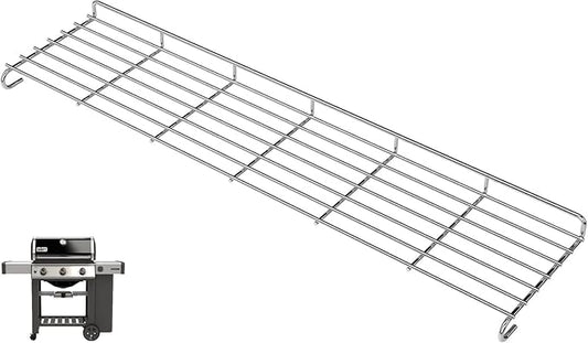 66044 Grill Replacement Parts for Weber GS4 Genesis II Warming Rack 3-Burner Genesis 2 300 SER Weber GS4 Genesis II S315 S335 S345 E310 E315 E325 E330 E335 S310 Upper Rack,Stainless Steel Hanging Rack