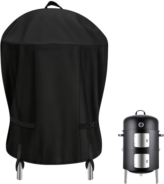 Smoker Grill Cover for Realcook 17 inch,Waterproof Heavy Duty Charcoal Smoker Cover,Round Grill Cover for Most Charcoal Grill
