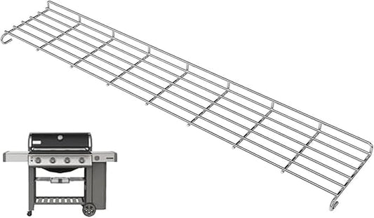 66045 Warming Rack for 4-Burner Weber Genesis II SE/E 410 SER Weber Genesis 2 GS4 Grill Parts Replacement II E410 SE410 Top Rack Accessories 4 Burner Grills, 32 3/4" L Stainless Steel Upper Rack 66800