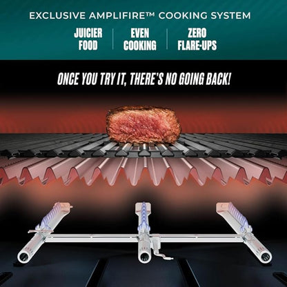 Charbroil Pro Series with Amplifire Infrared Technology 2-Burner Propane Gas Grill and Griddle Cabinet, Black - 463676724