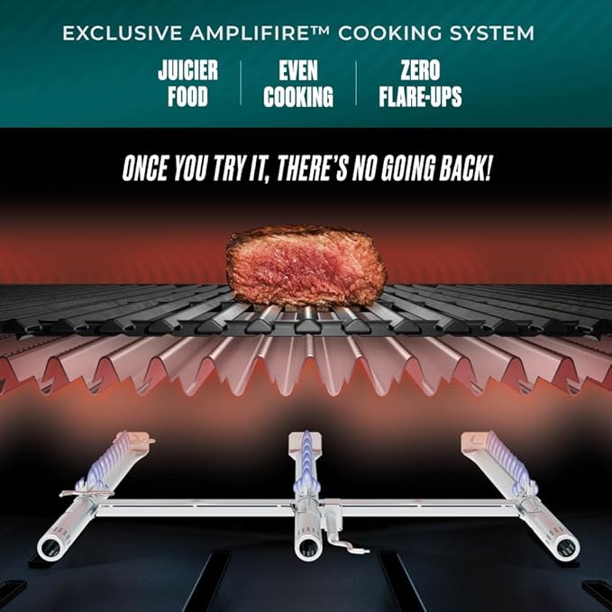 Charbroil Pro Series with Amplifire Infrared Technology 4-Burner Propane Gas Grill and Griddle Cabinet, Black - 463279224