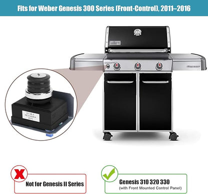 GRISUN 7628 7629 4-Outlet Igniter Kit for Weber Genesis 300 Series | Fits Weber Genesis E310, S310, E320, S320, E330 and S330 with Front-Mounted Controls, 2011-2024; 4-Outlet Ignition