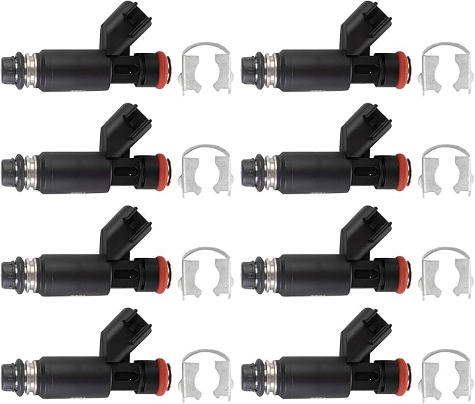 TRQ Fuel Injector Set | For 2005 Chevrolet Avalanche 1500 2007 Express 1500 2002-2006 Silverado 1500 Suburban 1500 Tahoe GMC Sierra 1500