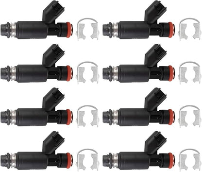 TRQ Fuel Injector Set | For 2005 Chevrolet Avalanche 1500 2007 Express 1500 2002-2006 Silverado 1500 Suburban 1500 Tahoe GMC Sierra 1500