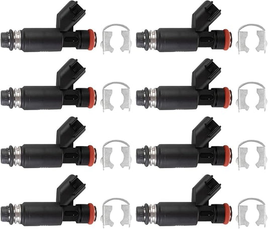 TRQ Fuel Injector Set | For 2005 Chevrolet Avalanche 1500 2007 Express 1500 2002-2006 Silverado 1500 Suburban 1500 Tahoe GMC Sierra 1500