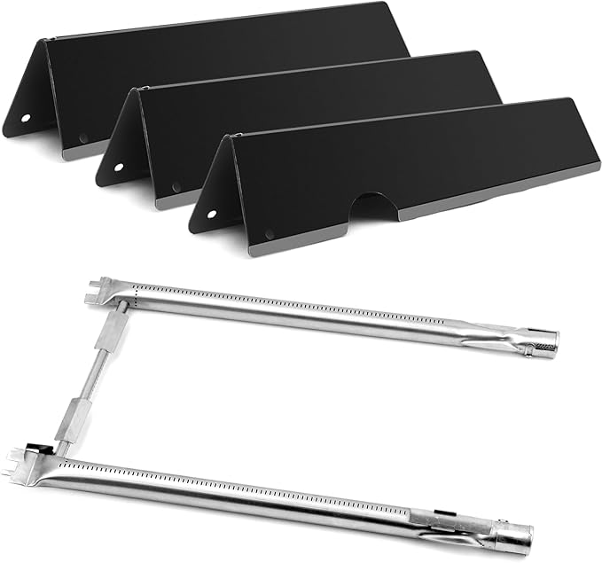 Flavorizer Bars Replacement for Weber Spirit, 7635 Flavor Bars and 69785 Grill Burner Tubes for Weber Spirit I & II 200 with Front Control, Spirit E210, E220, S210, S220 15.3 inch