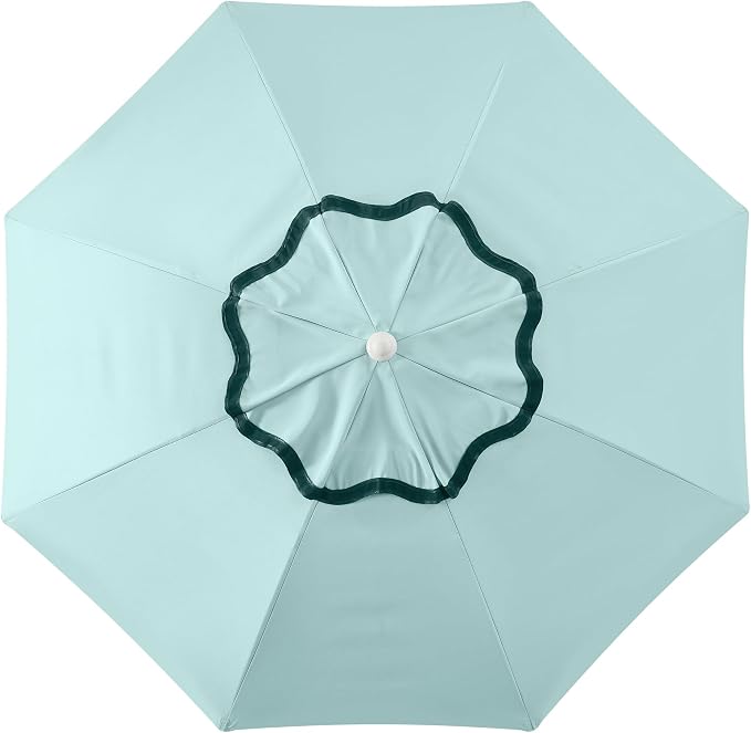 6FT Patio Beach Umbrella, UPF 50+ Sun Shade, Adjustable Tilt | Portable & Vented Outdoor Umbrella for Sand, Backyard & Garden, Harbour Cypress Green (Light & Dark Green)