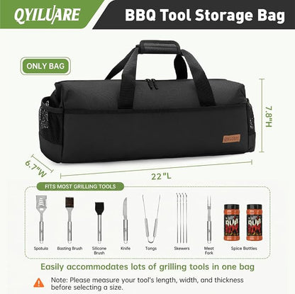 Heavy Duty Waterproof 22" Grill Tool Storage Bag,Grill Utensil Storage Bag