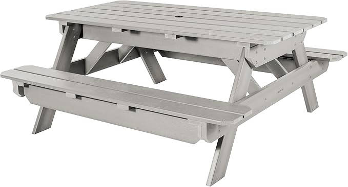 Highwood Hometown Picnic Table, 6 Foot, Harbor Gray