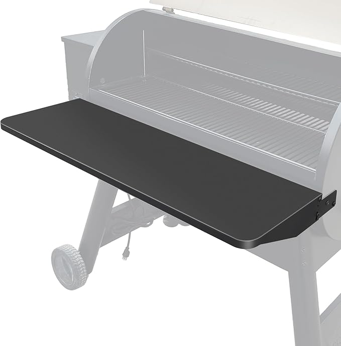 QuliMetal BAC363 Grill Folding Shelf for Traeger Pro 34 Series, Texas Elite 34, Century 885 and Eastwood 34 Series Pellet Grills, Ideal for Food Prep and Storage, 37" x 12"