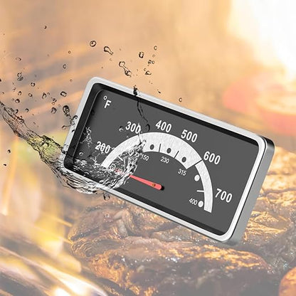 BBQ Future 3.6" Temperature Gauge Replacement for Nexgril 720-0898 720-0830A 720-0882A, Stainless Steel Grill Thermometer for Kenmore 148.23683310 146.23673310 119.16144210 139.34172410 119.16145210