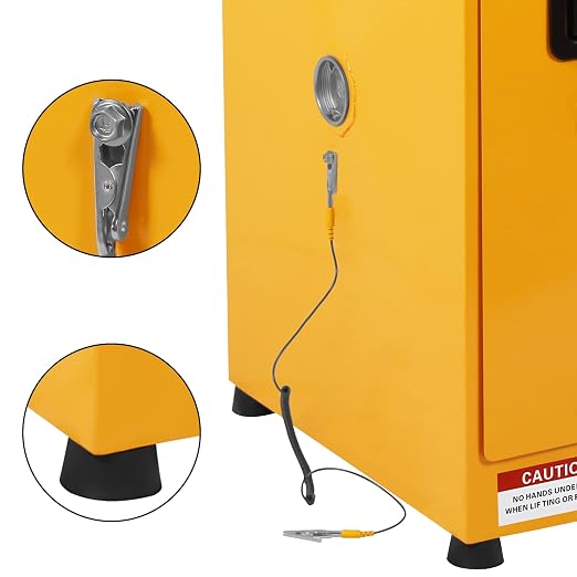 Hazardous Storage Cabinets, 17"x 17"x 18" Galvanized Steel Safety Cabinet, Flammable Liquids Storage Cabinet for Industry and Home