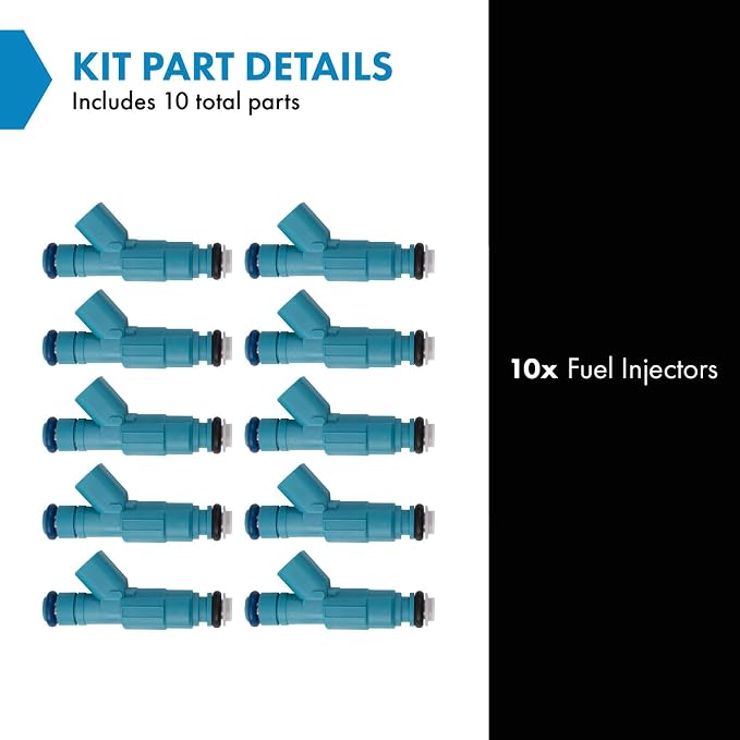 TRQ Fuel Injector Set | For 2005 Ford E-350 Club Wagon 2004-2007 E-350 Super Duty E-450 Super Duty