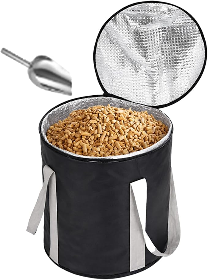 20 lb Wood Pellet Storage Bag, Waterproof Pellet Storage Container for Grill & Smoker, Keep Pellets Dry, Portable Outdoor BBQ Fuel Storage (1 PCS, 20 lbs)