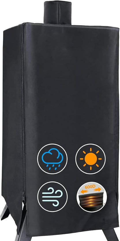 Vertical Pellet Smoker Cover for Pit Boss 4/5/7 Series Waterproof | Heavy Duty Grill Cover for Pit Boss 73550, PBV4PS1, PBV5PW1, PBV5P1 Vertical Pellet Smokers, with Zipper Design