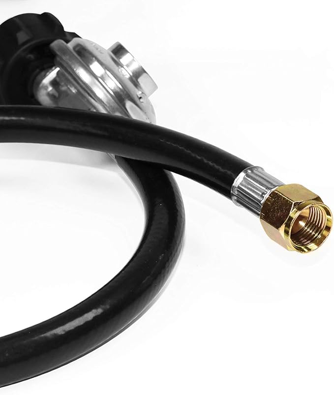 DOZYANT Propane Regulator and Hose Universal Grill Regulator Replacement Parts, QCC1 Hose and Regulator for Most LP Gas Grill Heater and Fire Pit Table, 2 Feet