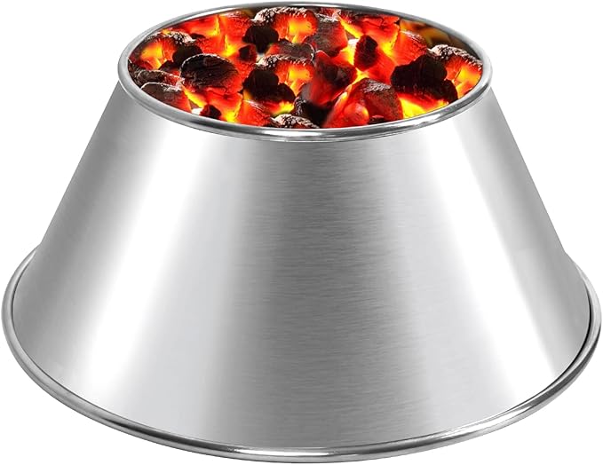 BBQ Whirlpool for Weber Kettle 22" Grills, 304 Stainless Steel One-Piece Whirlpool Without Welding for Weber Kettle WSM Smoker Grill fit Kamado Joe,Big Joe,Charcoal Grill Parts for L/XL Big Green Egg