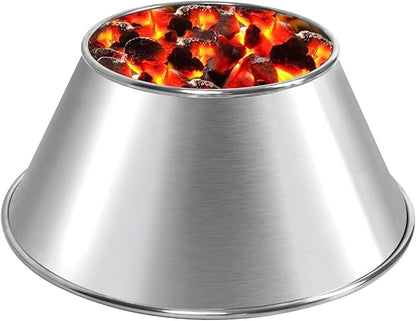 BBQ Whirlpool for Weber Kettle 22" Grills, 304 Stainless Steel One-Piece Whirlpool Without Welding for Weber Kettle WSM Smoker Grill fit Kamado Joe,Big Joe,Charcoal Grill Parts for L/XL Big Green Egg