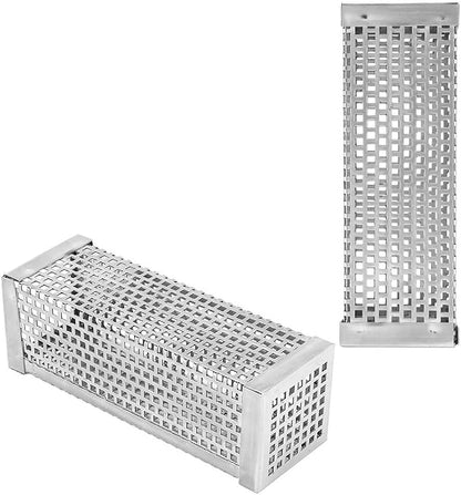 Smoke Tube, 304 Stainless Steel BBQ Wood Pellet Smoker Tube Cold Smoke Outdoor Square Barbecue Accessory Pellet Smoker for Electric, Gas, Charcoal Grill or, 6in