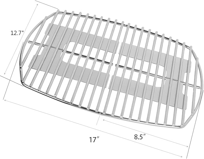 Stanbroil Stainless Steel Grill Cooking Grates for Weber Q1000 Series, Q1200, Q1400 Gas Grill, Replacement for Weber 7644 - Set of 2