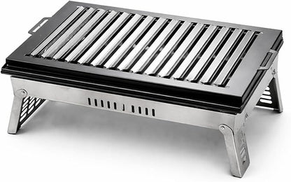 Dorello Turkish Style BBQ Grill, Stainless Steel, Portable Charcoal Barbecue
