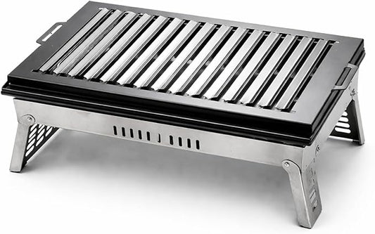 Dorello Turkish Style BBQ Grill, Stainless Steel, Portable Charcoal Barbecue
