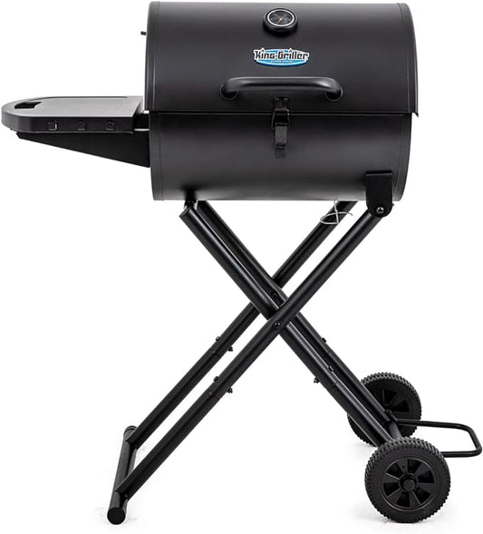Char-Griller E1816 King-Griller Gambler Portable 320 sq. in. Charcoal Grill Bundle with 16 lb Masterbuilt Premium Hardwood Lump Charcoal