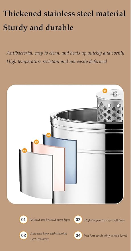 Portable Smokeless Barbecue Charcoal Barrel Grill, Grill Smoker Barrel, Stainless Steel Charcoal Smoker Grill,for Camping Picnics Parties Beaches(Double,Small)