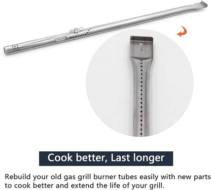 Hongso Replacement Parts for Charbroil 4 Burner Grill 463446015, 466446015, 463446016, 463446017, 463447018 Models, Propane Burners,Heat Plates and Adjustable Crossover Tubes