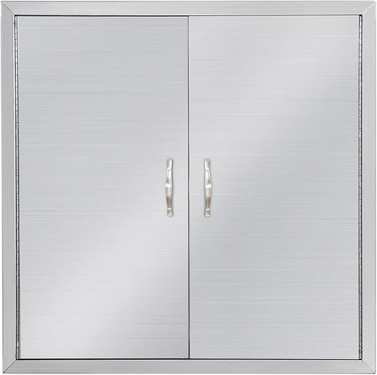 24"x24" Stainless Steel Outdoor Kitchen Doors - Flush Mount BBQ Access Door for Outdoor Kitchens, BBQ Islands & More