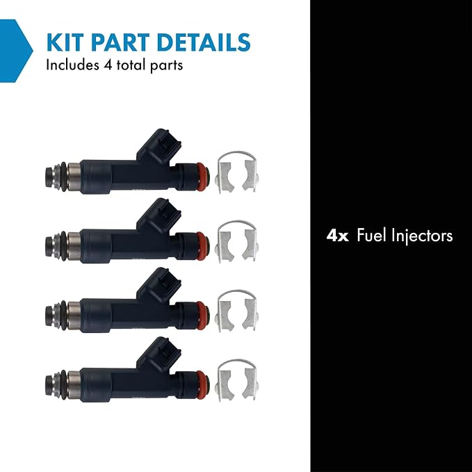 TRQ Fuel Injector Set | For 2008-2010 Chevrolet Cobalt 2008 HHR 2008-2012 Malibu Pontiac G5 G6 2008-2009 Solstice Saturn Aura Sky Vue