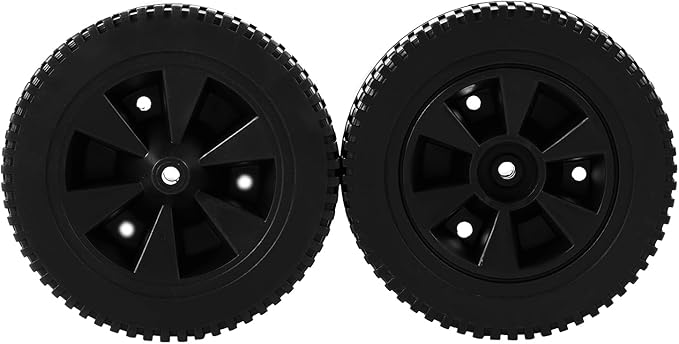 G437-0037-W1 Grill Wheels Replacement Parts for Charbroil Wheels Gas2coal 463344015 463436215 463347017 463343015 463376017 463432215 Kenmore 415.16123801 Plastic Black 7 Inch BBQ Wheel 2PCS