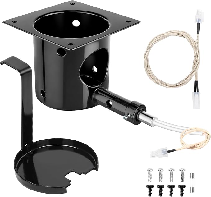 QuliMetal Fire Burn Pot & D2 Hot Rod Ignitor for Traeger Pro 575 & 780 | Fire Pot for Traeger Ironwood 650 & 885 Silverton 620 & 810 Wood Pellet Grills with D2 Direct Drive & WiFIRE Technology