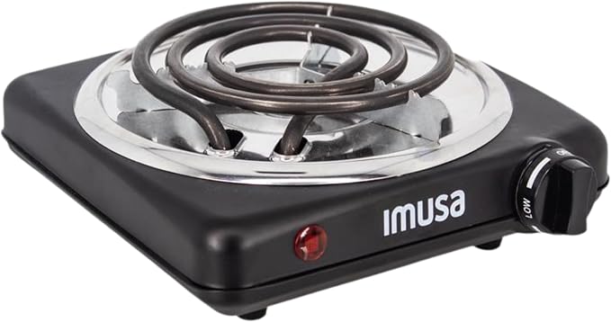 IMUSA Mini Compact 1000W Single Coil Electric Hot Plate Portable Burner