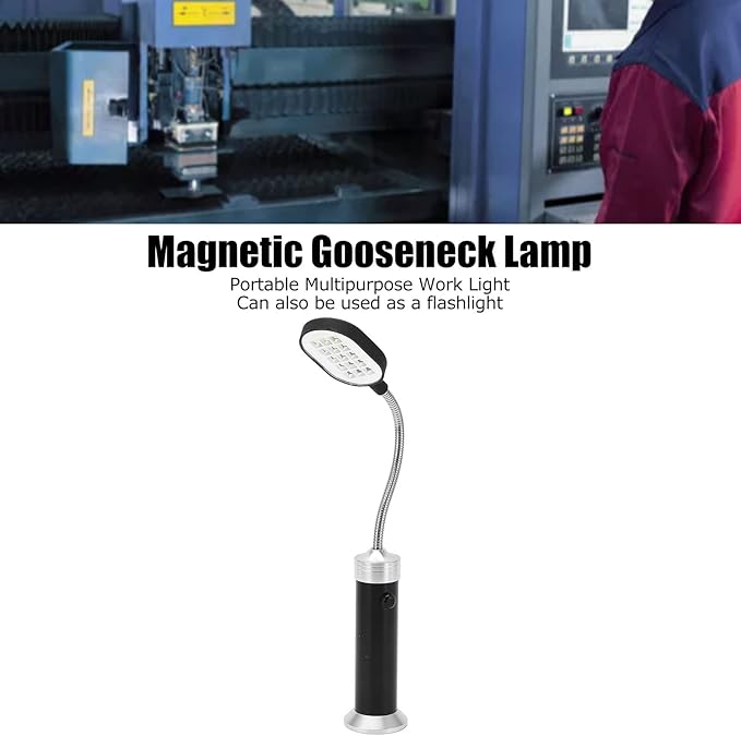 Barbecue Grill Light, Magnetic Gooseneck Lamp, Weather Resisting LED Outdoor Work Light for Fishing BBQ Cycling (black)