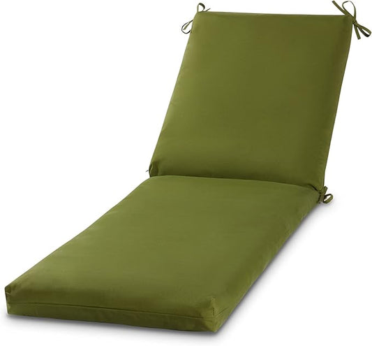 Outdoor Reversible Chaise Lounge Chair Cushion, Juniper