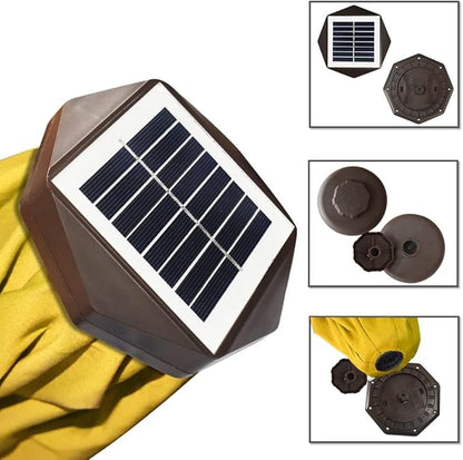 EliteShade USA 10-Year-Non-Fading 10ft Market Patio Umbrella, Commercial Grade Table Sun Umbrella with 80 Solar LED Lights, Crank Open, Windproof & UPF 50+ UV Protection for Garden, Deck, Pool, Backyard, Sunflower Yellow