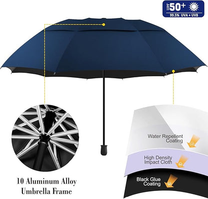 Patio Umbrellas UPF 50+ 360 ° Adjustable Shade Umbrella,Beach Umbrella with Universal Clamp,Beach Clamp on Umbrella,suitable for Patio,beach chairs,golf carts, wheelchairs,carts,bleachers,camping and fishing