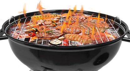 BOYANG 18in Charcoal Barbecue Grill, Heavy Duty Round BBQ Charcoal Grill, Portable Charcoal Kettle Grill for Outdoor Camping and Patio Backyard Cooking