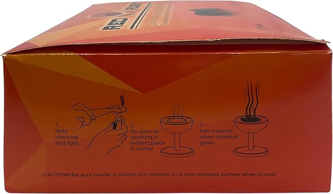 Coal Disks for Incense - Pack of 200 Coal Briquettes - 20 Rolls of 10 Tablets - Quicklighting - Slow Burning