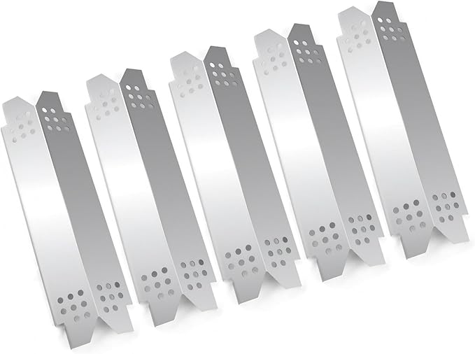 Grill Heat Plate Replacement Parts for Nexgrill 5 Burner 720-0888, 720-0888N, 720-0830H, Stainless Steel Grill Heat Tents, Flame Tamers for Nexgrill Replacement Parts, 5-Burner