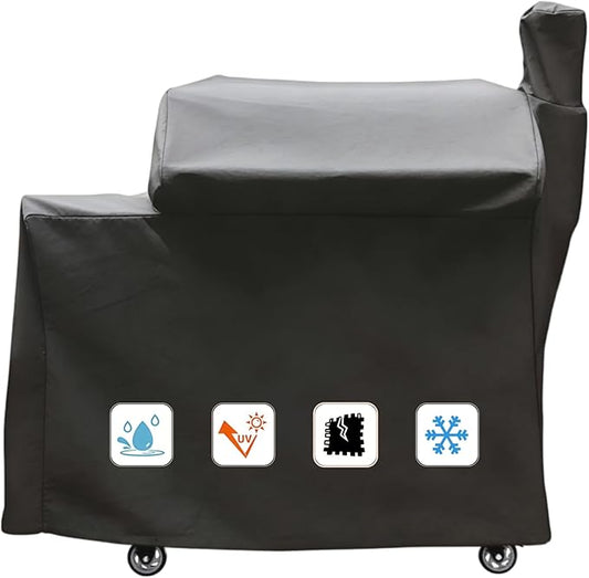 Grill Cover for Recteq Flagship 1600,Rec Tec 1600 Wood Pellet Grill - Heavy Duty Waterproof Fade Resistant Pellet Grill Cover with Locking Drawstring for Rectec Flagship 1600 Grill Accessories