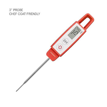 Lavatools PT09 Combo Pack Super-Quick Commercial Grade Digital Thermometer for Cooking, Meat, Candy, Candle, Liquid, Oil, 4.5" & 3" Probe, Splash Proof, °C/°F Toggle, Hold Function - Sambal