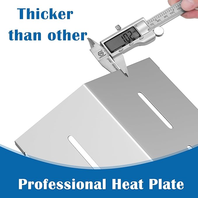 SafBbcue SST18L Heat Plates Replacement for Smoke Hollow Grill Replacement Parts SH19030819 SST18L SH19032319 SH19032419 PT300B SH19033019, Stainless Steel