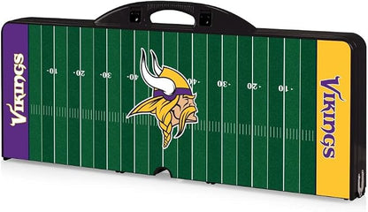 Picnic TIME NFL Football Field Folding Picnic Table, Camping Table, Outdoor Table with Umbrella Hole