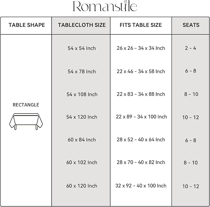 Romanstile 100% Waterproof PVC Tablecloth, Square Oil Spill Proof Stain Resistant Vinyl Table Cloth, Wipe Clean Plastic Table Covers for Kitchen/Dining/Parties - 54 x 54 Inch, Dark Grey