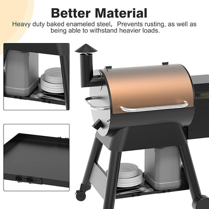 Universal Adjustable Grill Storage Shelf for Traeger Pro Series 780 and Ironwood 885 Pellet Grill, Grill Accessories for Traeger Pellet Grill to Provide More Storage Space